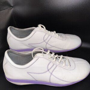 Softwalk Health Glide Women’s Walking Rocker Shoes – White Leather – Size 12N
